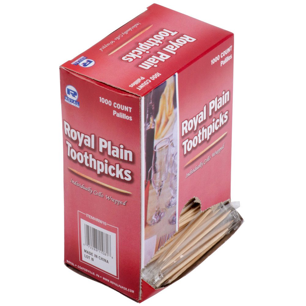 Tooth Pick Wrapped Individually Wrapped Toothpicks (1000/box) - Abraham Distributors Ltd